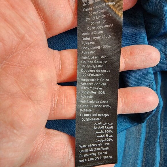 City Chic NEW Womens Blue Pleated Hi-Low Tank Halter Top Shirt Tunic Small (16) - Picture 11 of 12